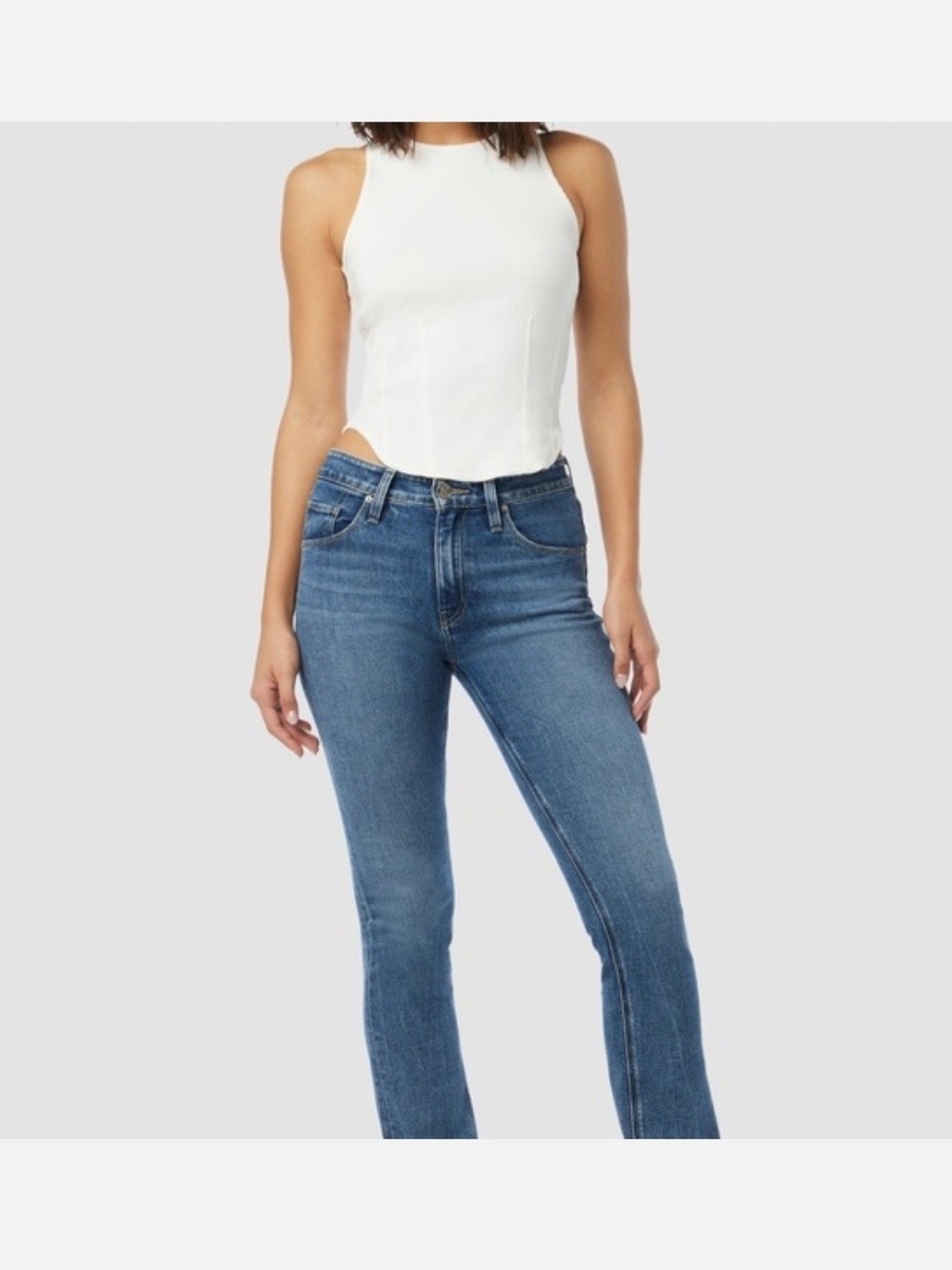 Hudson High Rise Mini Boot Jeans in Lottery